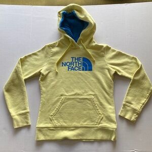 North Face Yellow Light Blue Womens‎ Small Pullover
